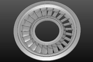 同時5軸加工 シュラウド一体型インペラー